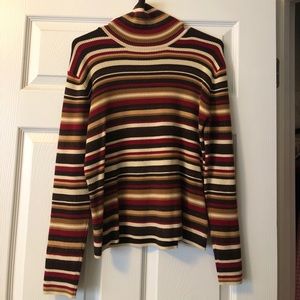 Striped Turtleneck Top